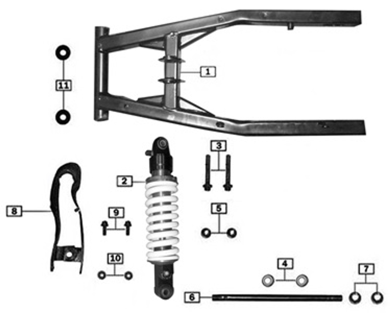 YAMAHA純正　TT250R リヤスイングアーム 82 Yamaha TT250 Rear Swingarm | eBay